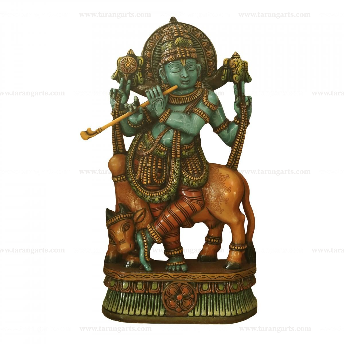 VAAGAI WOODEN KRISHNA IDOL