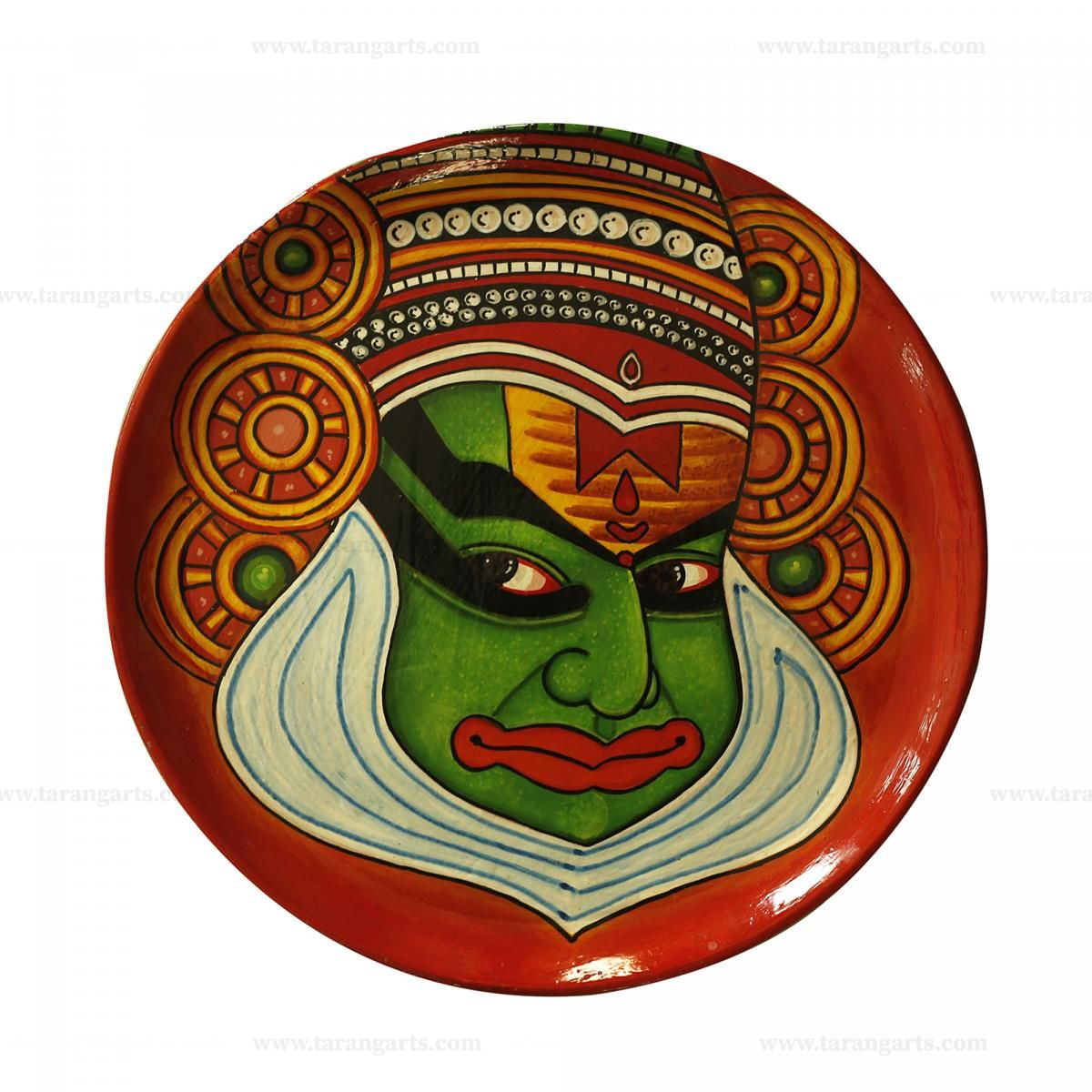 KERALA MURAL HAND PAINTED WALL HANGING WOODEN PLATE