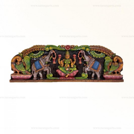 GAJA LAKSHMI VAAGAI WOODEN WALL HANGING PANEL