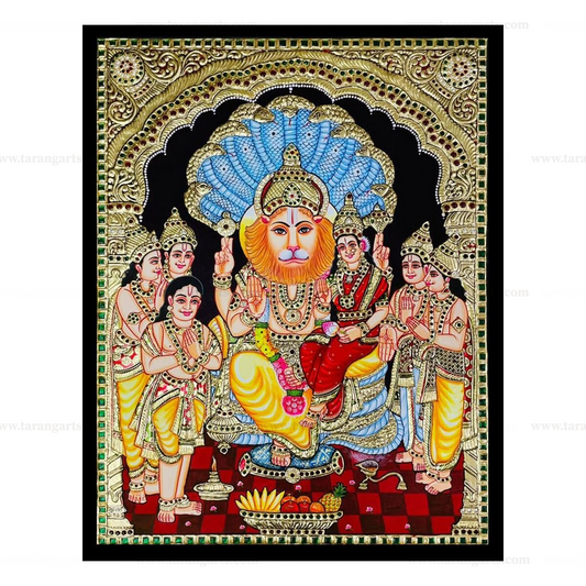 LAKSHMI NARASIMHA TANJORE PAINTING