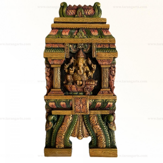 GANESHA VAAGAI WOODEN WALL HANGING