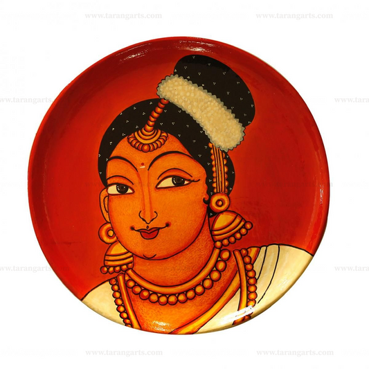 KERALA MURAL HAND PAINTED WALL HANGING WOODEN PLATE