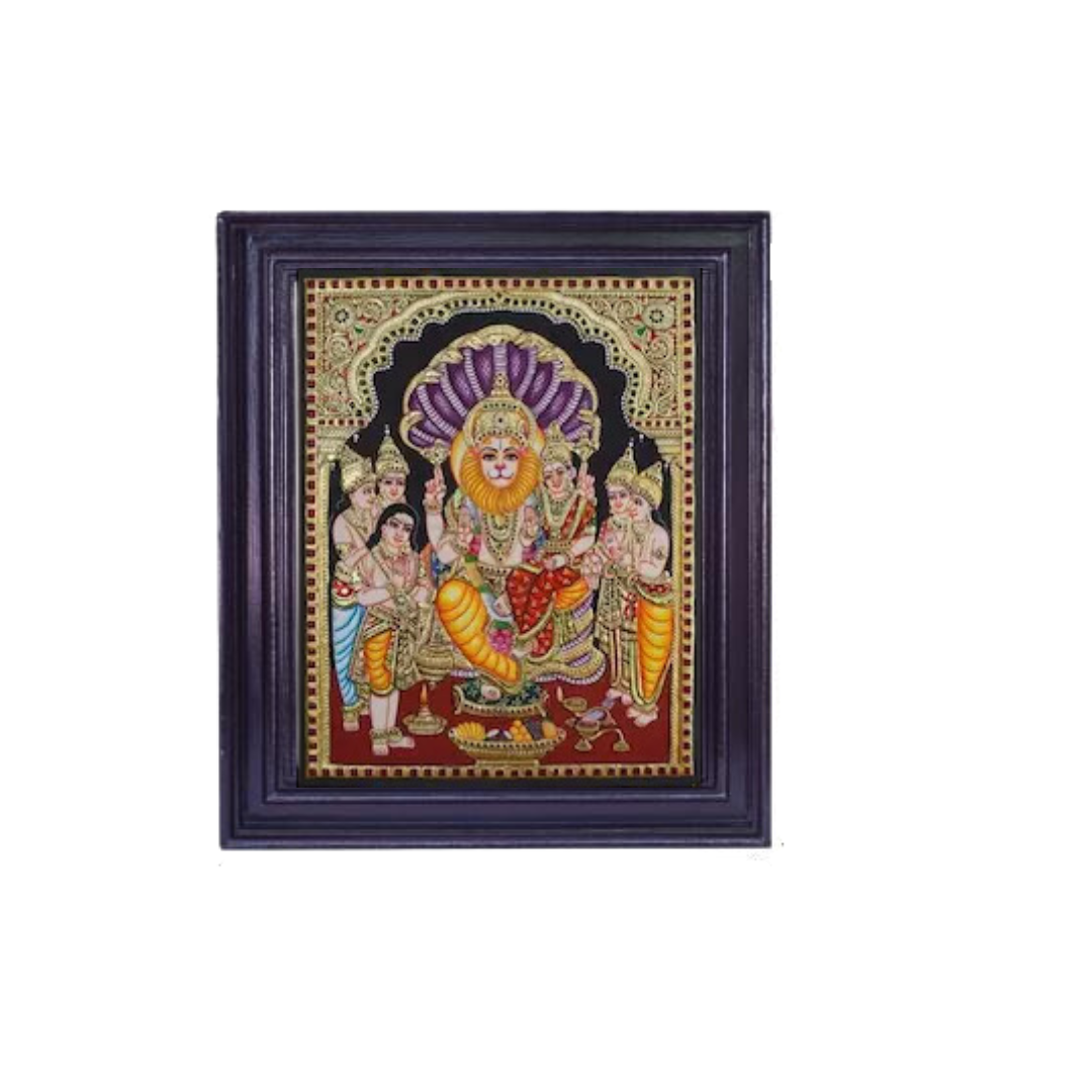 LAKSHMI NARASIMHA TANJORE PAINTING