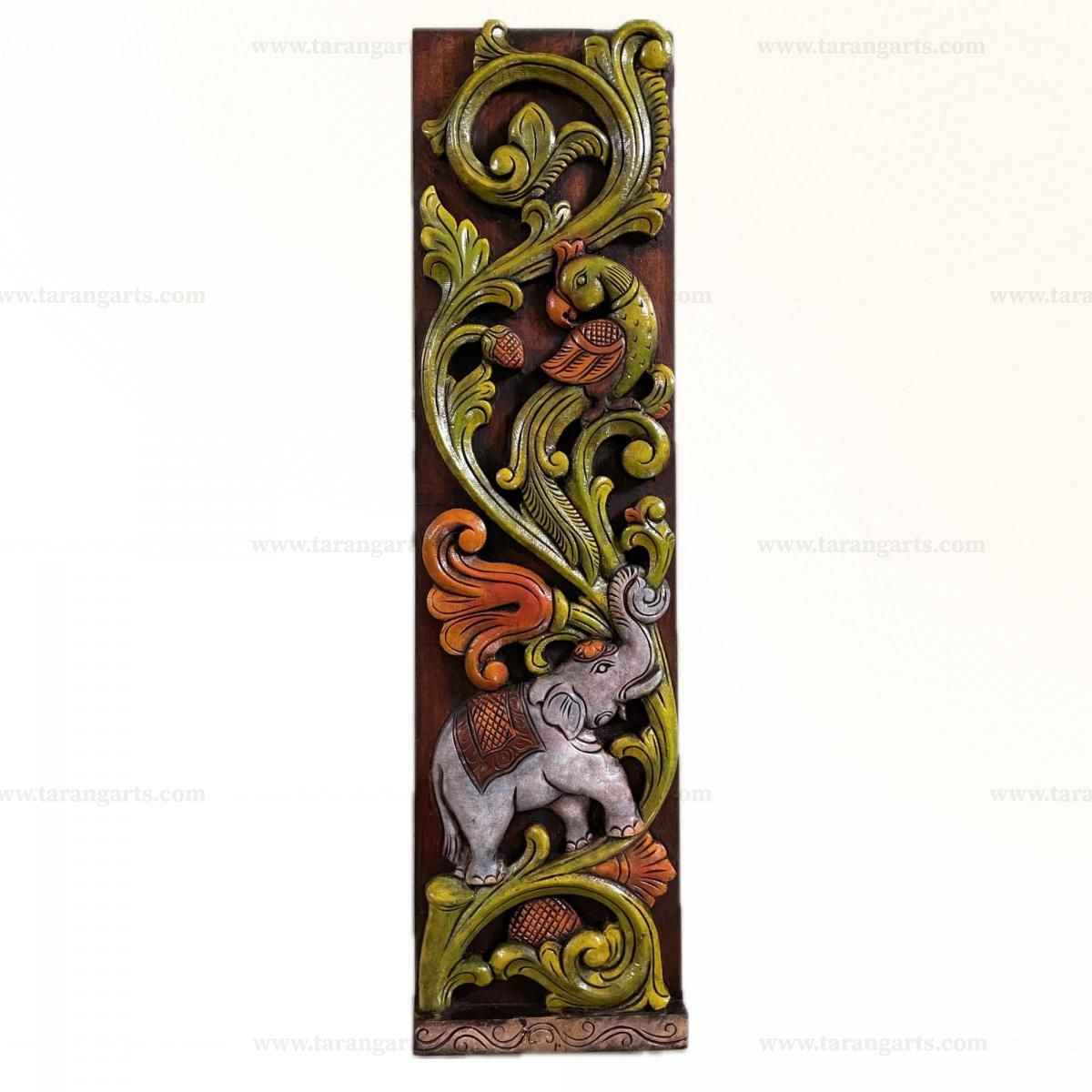 ELEPHANT VAAGAI WOODEN WALL HANGING PANEL