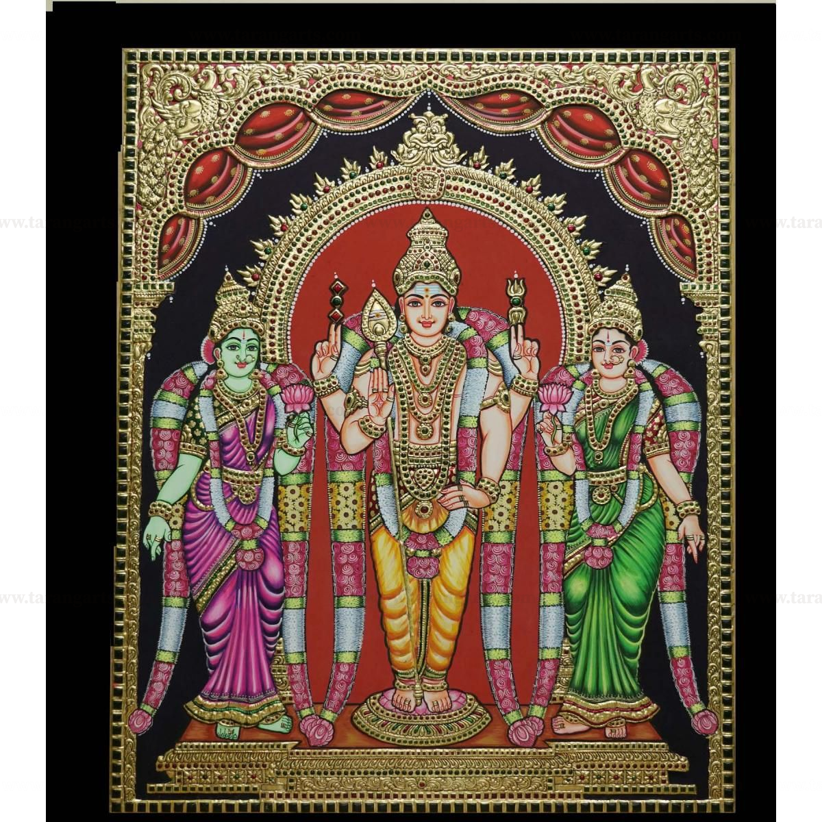 MURGAN TANJORE PAINTING