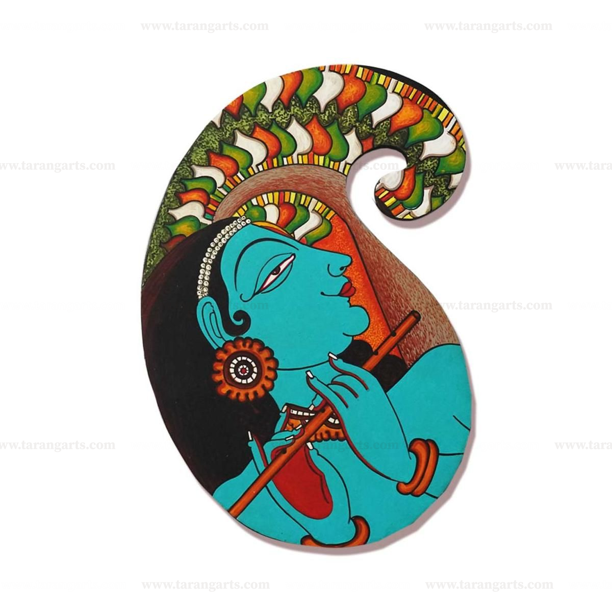 KERALA MURAL HANDPAINTED WALL HANGING PLATE