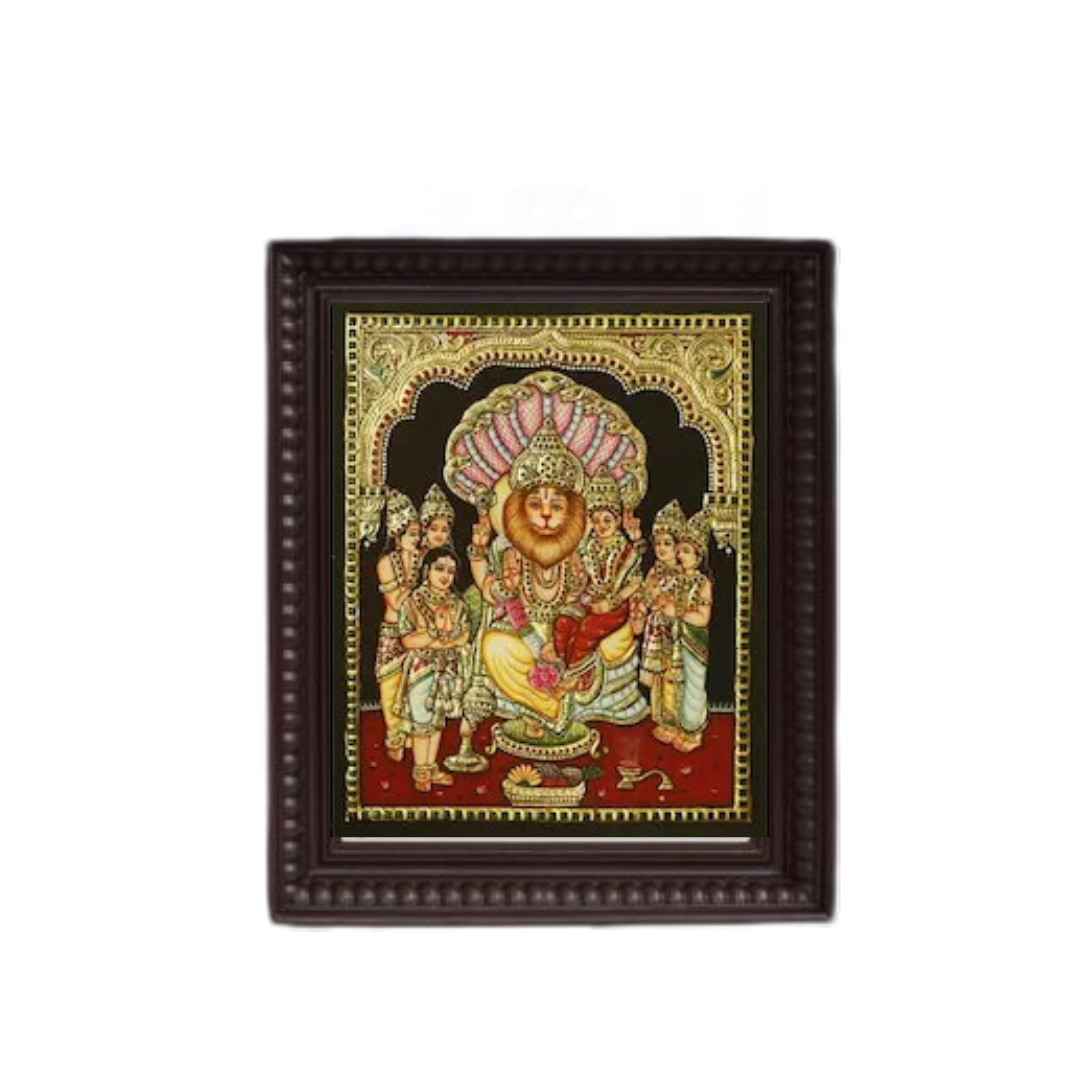 LAKSHMI NARASIMHA TANJORE PAINTING