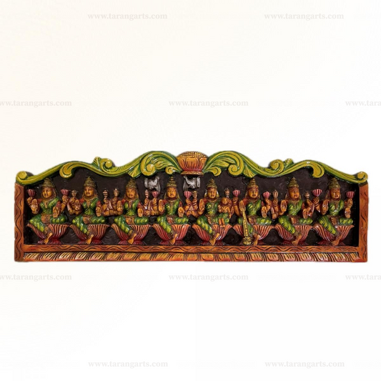 ASHTALAKSHMI VAAGAI WOODEN WALL HANGING PANEL