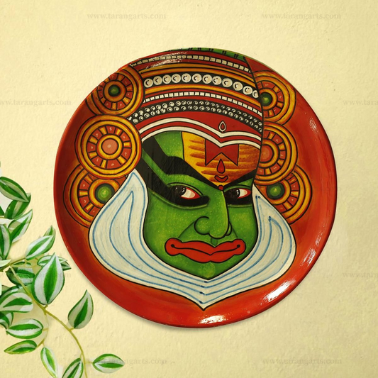 KERALA MURAL HAND PAINTED WALL HANGING WOODEN PLATE