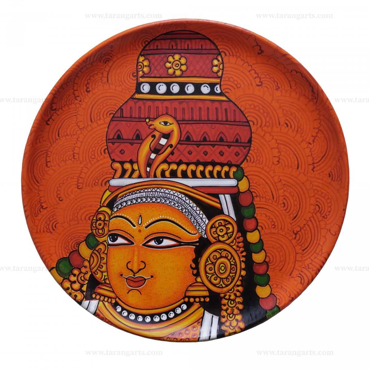 KERALA MURAL HAND PAINTED WALL HANGING WOODEN PLATE